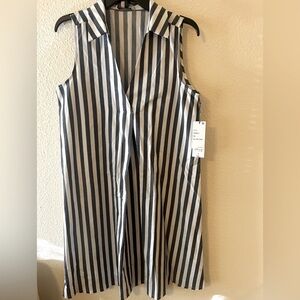 Liz Claiborne big navy striped dress